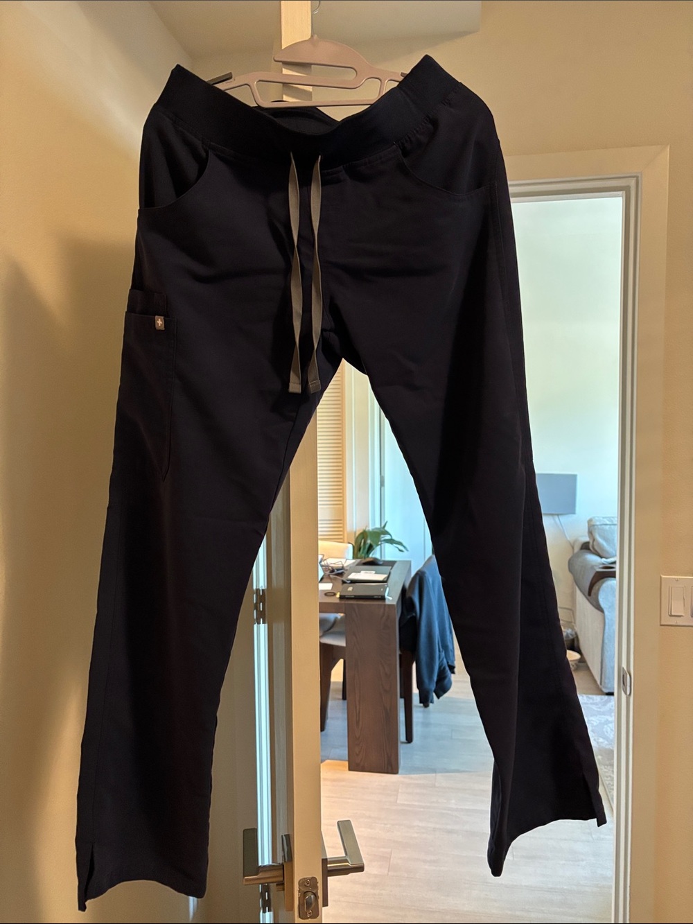 Figs Black Straight-Leg Scrub Pants